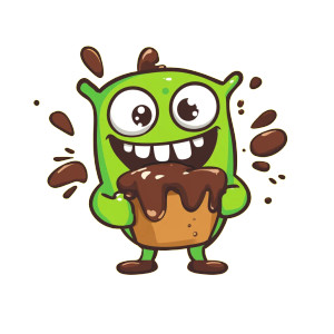 Green Monster Logo Vinyl Car Decal Sticker – Waterproof & UV-Resistant 8"