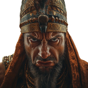 Angry Pharaoh Vinyl Car Decal Sticker – Waterproof & UV-Resistant 8"