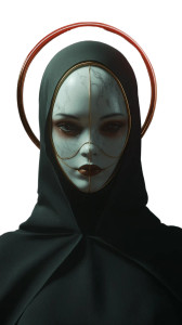Androgynous Power Nun Vinyl Car Decal Sticker – Waterproof & UV-Resistant 8" Androgynous Power Nun Vinyl Car Decal Sticker – Waterproof & UV-Resistant 8"