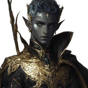 Dark Elf Emperor Vinyl Car Decal Sticker – Waterproof & UV-Resistant 8"