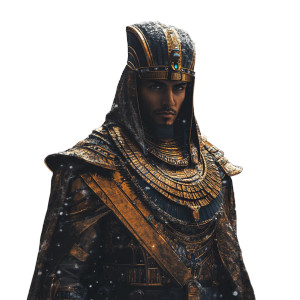 Egyptian Pharaoh Winter Vinyl Car Decal Sticker – Waterproof & UV-Resistant 8"