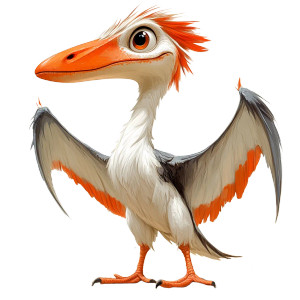 Cartoon Pterosaurs Flying Vinyl Car Decal Sticker – Waterproof & UV-Resistant 8"