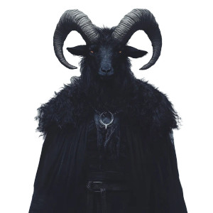 Dark Goat Cleric Vinyl Car Decal Sticker – Waterproof & UV-Resistant 8"
