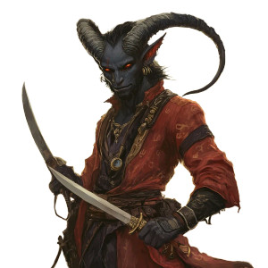 Tiefling Merchant V3 Vinyl Car Decal Sticker – Waterproof & UV-Resistant 8"