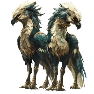 Hippogriff Pair Vinyl Car Decal Sticker – Waterproof & UV-Resistant 8"