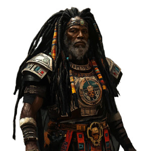 Aztec Warrior Elder Vinyl Car Decal Sticker – Waterproof & UV-Resistant 8"