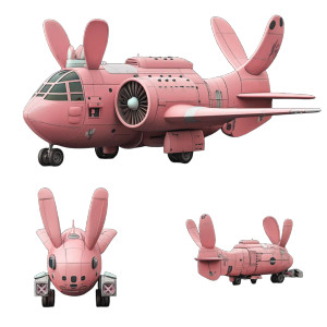 Pink Bunny Cargo Plane Vinyl Car Decal Sticker – Waterproof & UV-Resistant 8" Pink Bunny Cargo Plane Vinyl Car Decal Sticker – Waterproof & UV-Resistant 8"