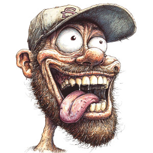 Hysterical Caricature Man Vinyl Car Decal Sticker – Waterproof & UV-Resistant 8" Hysterical Caricature Man Vinyl Car Decal Sticker – Waterproof & UV-Resistant 8"