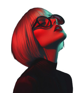 Blonde Architect Portrait Vinyl Car Decal Sticker – Waterproof & UV-Resistant 8"