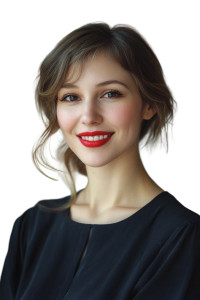 Smiling Girl Portrait V2 Vinyl Car Decal Sticker – Waterproof & UV-Resistant 8"