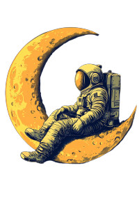 Astronaut On Moon V2 Vinyl Car Decal Sticker – Waterproof & UV-Resistant 8" Astronaut On Moon V2 Vinyl Car Decal Sticker – Waterproof & UV-Resistant 8"