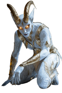 Golden-Horned Demon Vinyl Car Decal Sticker – Waterproof & UV-Resistant 8"