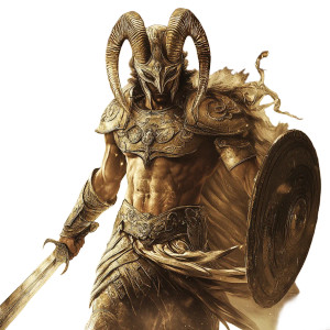 Aries Warrior Pose Vinyl Car Decal Sticker – Waterproof & UV-Resistant 8"