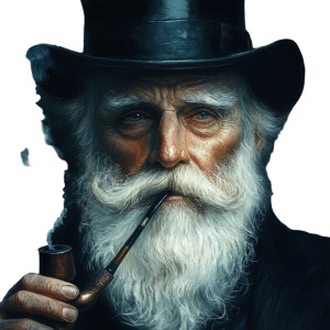 Old Bearded Man V2 Vinyl Car Decal Sticker – Waterproof & UV-Resistant 8"