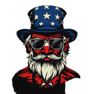 Pimped Uncle Sam Vinyl Car Decal Sticker – Waterproof & UV-Resistant 8"