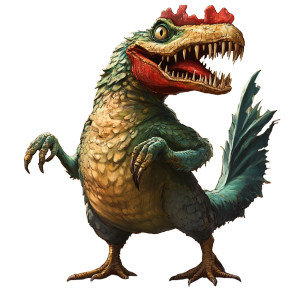 Chicken-Gator Monster Vinyl Car Decal Sticker – Waterproof & UV-Resistant 8"