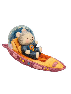 Astronaut Beaver Vinyl Car Decal Sticker – Waterproof & UV-Resistant 8"