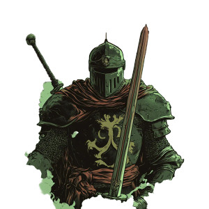 Cinematic Crusader Knight Vinyl Car Decal Sticker – Waterproof & UV-Resistant 8"