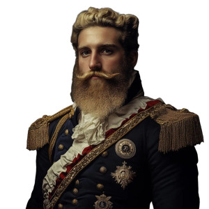 Napoléon With Beard Vinyl Car Decal Sticker – Waterproof & UV-Resistant 8"