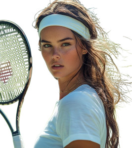 Tennis Model Ad Vinyl Car Decal Sticker – Waterproof & UV-Resistant 8"