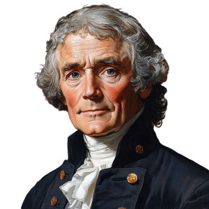 Thomas Jefferson Vinyl Car Decal Sticker – Waterproof & UV-Resistant 8"