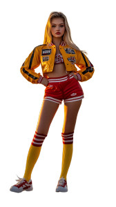 Cheerleader Golden Hour Vinyl Car Decal Sticker – Waterproof & UV-Resistant 8"