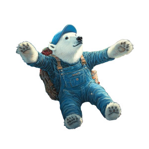 Space Polar Bear V2 Vinyl Car Decal Sticker – Waterproof & UV-Resistant 8" Space Polar Bear V2 Vinyl Car Decal Sticker – Waterproof & UV-Resistant 8"