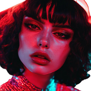 Dazed Cyberpunk Portrait Vinyl Car Decal Sticker – Waterproof & UV-Resistant 8"