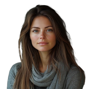 Brunette Woman Portrait Vinyl Car Decal Sticker – Waterproof & UV-Resistant 8"