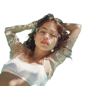 Girl In Glasses Vinyl Car Decal Sticker – Waterproof & UV-Resistant 8"