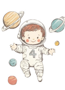 Baby In Spacesuit Vinyl Car Decal Sticker – Waterproof & UV-Resistant 8"