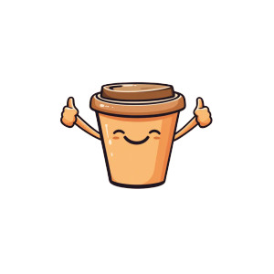 Brilliant Coffee Logo Vinyl Car Decal Sticker – Waterproof & UV-Resistant 8"