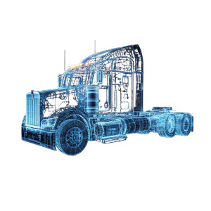 Blue Transparent Truck Vinyl Car Decal Sticker – Waterproof & UV-Resistant 8"