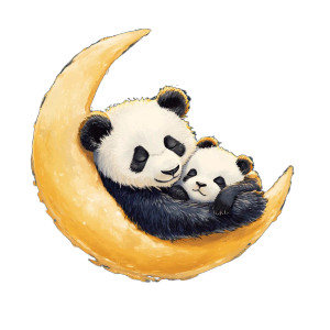 Panda Moon Sticker Vinyl Car Decal Sticker – Waterproof & UV-Resistant 8" Panda Moon Sticker Vinyl Car Decal Sticker – Waterproof & UV-Resistant 8"