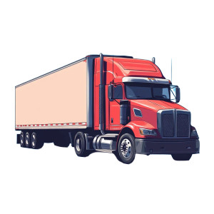 Logistic Truck Vinyl Car Decal Sticker – Waterproof & UV-Resistant 8"