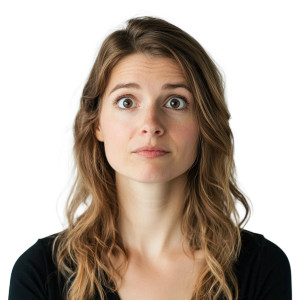 Overwhelmed Woman Portrait Vinyl Car Decal Sticker – Waterproof & UV-Resistant 8"