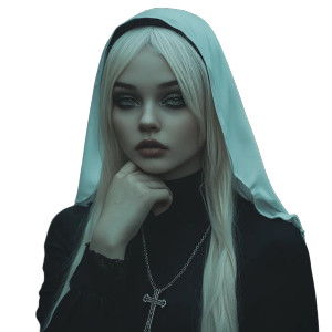 Horror Nun Portrait Vinyl Car Decal Sticker – Waterproof & UV-Resistant 8" Horror Nun Portrait Vinyl Car Decal Sticker – Waterproof & UV-Resistant 8"