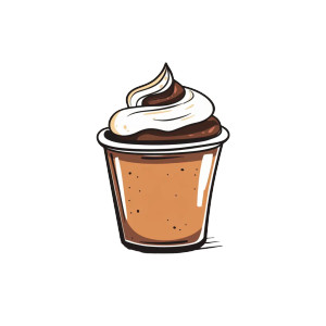 Pudding Cup Vinyl Car Decal Sticker – Waterproof & UV-Resistant 8"