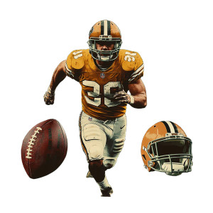 Vintage Football Illustrations Vinyl Car Decal Sticker – Waterproof & UV-Resistant 8"