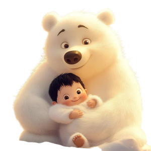 Cute Bear With Baby Vinyl Car Decal Sticker – Waterproof & UV-Resistant 8"