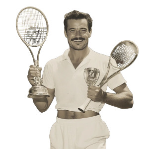 Vintage Tennis Champion Vinyl Car Decal Sticker – Waterproof & UV-Resistant 8"
