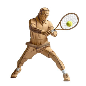 Cardboard Tennis Racket Vinyl Car Decal Sticker – Waterproof & UV-Resistant 8"