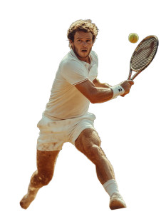 Agile Tennis Player Vinyl Car Decal Sticker – Waterproof & UV-Resistant 8"