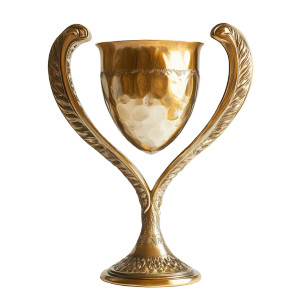 Vintage Gold Trophy Vinyl Car Decal Sticker – Waterproof & UV-Resistant 8"