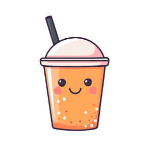 Bubble Tea Character Vinyl Car Decal Sticker – Waterproof & UV-Resistant 8"