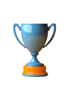Blue Clay Trophy Vinyl Car Decal Sticker – Waterproof & UV-Resistant 8"