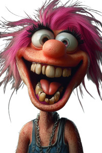 Laughing Pink Muppet Vinyl Car Decal Sticker – Waterproof & UV-Resistant 8"