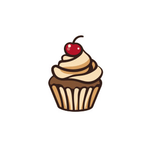 Cupcake Logo V3 Vinyl Car Decal Sticker – Waterproof & UV-Resistant 8"