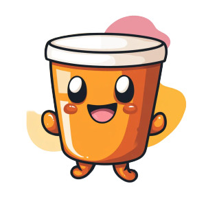 Playful Coffee Cup Vinyl Car Decal Sticker – Waterproof & UV-Resistant 8"