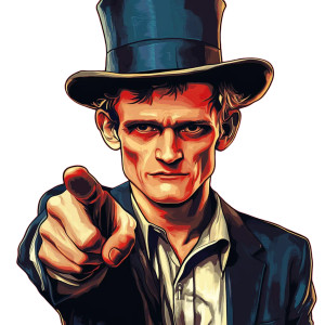 Vitalik As Uncle Sam Vinyl Car Decal Sticker – Waterproof & UV-Resistant 8"